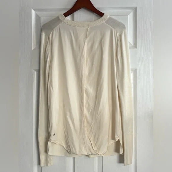 Lululemon Still At Ease Cashlu Knit Pullover Sweater in Angel Wing Cream Size 6 - Picture 6 of 13